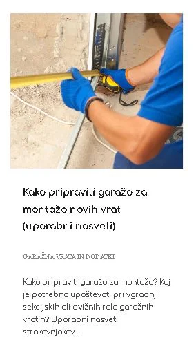 kako vzdrževati garažna vrata